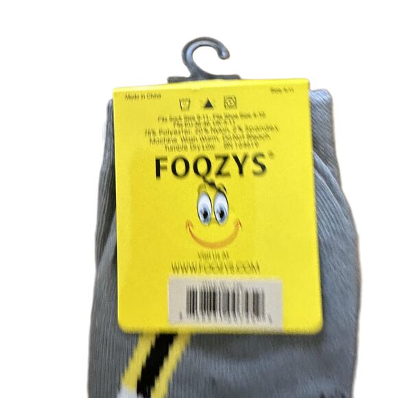 New Foozys Novelty Teacher Patterned Crew Gray Socks Women's One Size - Picture 4 of 4